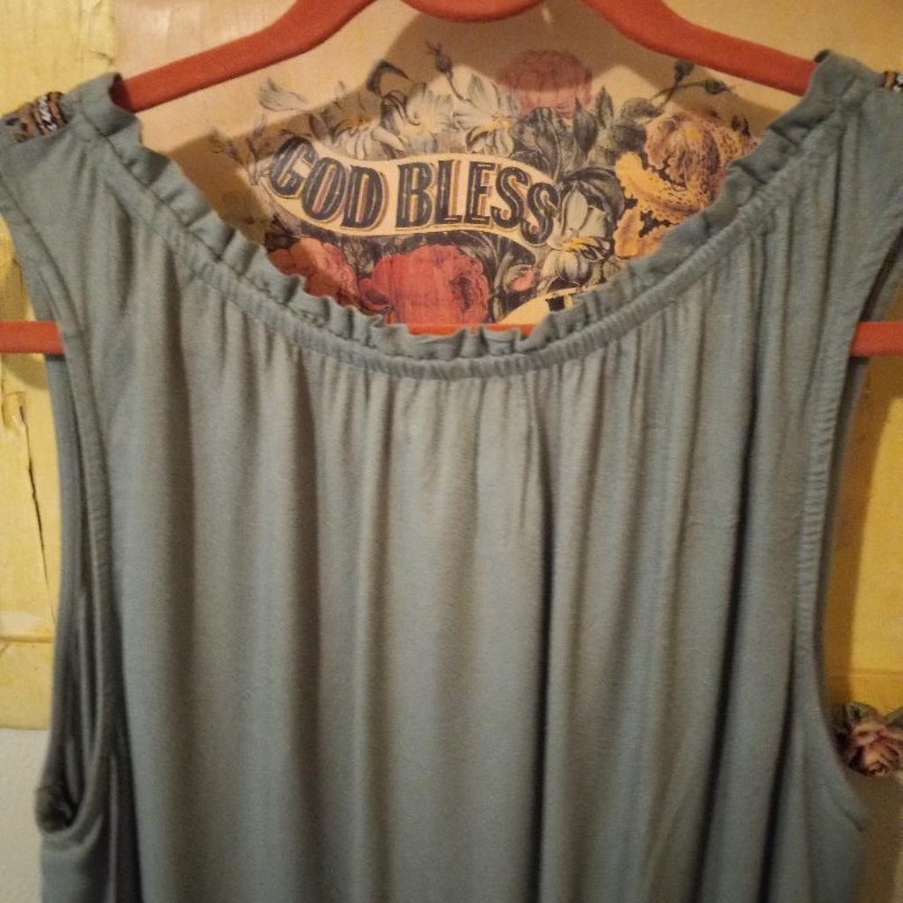 Sonoma Green Ombre' Sun Dress. Size XL. - Picture 6 of 9